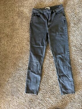 Abercrombie & Fitch Women's Skinny Jeans in Charcoal Gray - slim straight ultra
